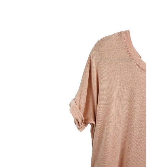 Medium Matty M Women's Pink Soft Short Sleeve Hi Lo Tshirt - Picture 16 of 16